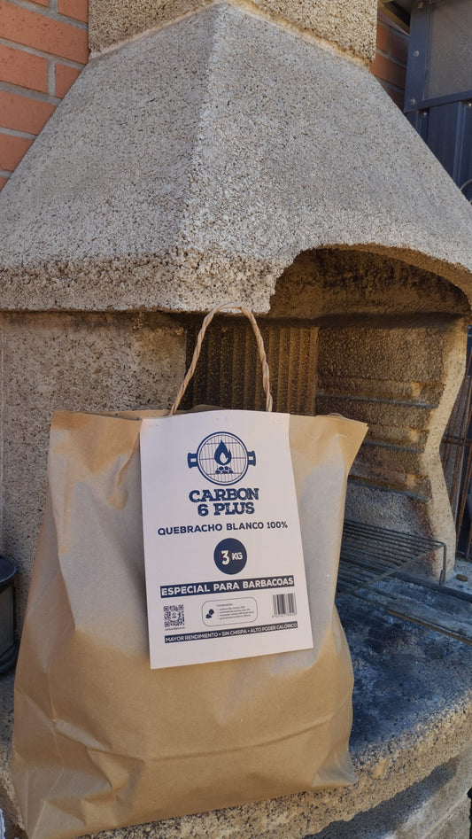 Carbón de Quebracho Blanco 100% (3Kg)
