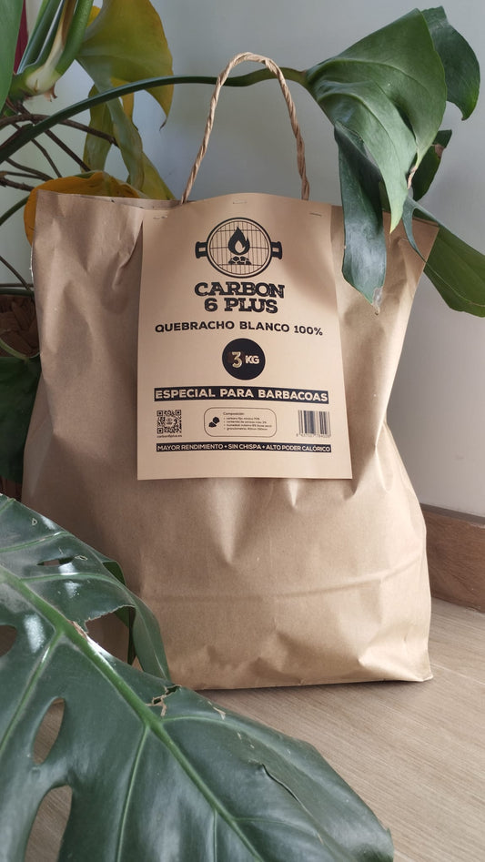 Carbón de Quebracho Blanco 100% (3Kg)
